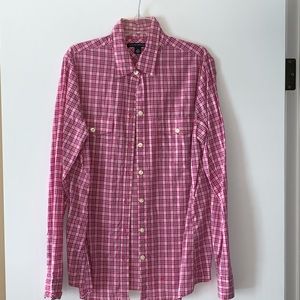 Banana Republic Pink Plaid button up